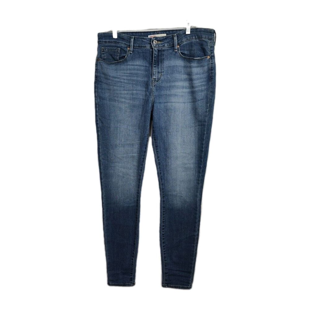 Levi Strauss Signature Mid-Rise Skinny Jeans Women's 14L 32x32 Medium Blue